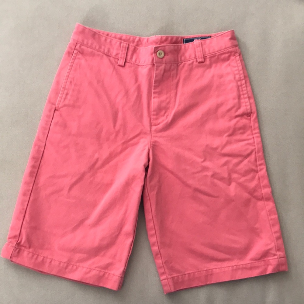 Vineyard vines boys Nantucket red pink shorts size 16